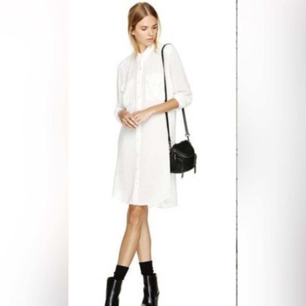 WILFRED FREE Oversized Olive Coloured Shirt Dress